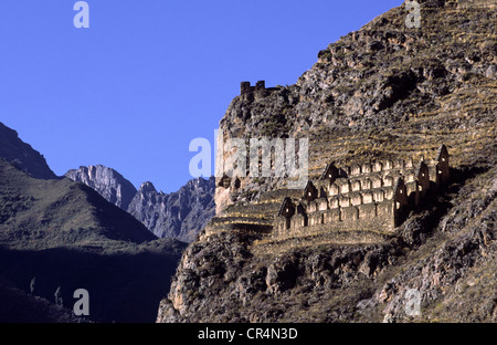 Inca ruins at Ollantaytambo. Sacred Valley, Peru. Stock Photo