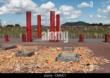 Gaul oppidum of Corent, archeological site, Puy de Dome, France, Europe