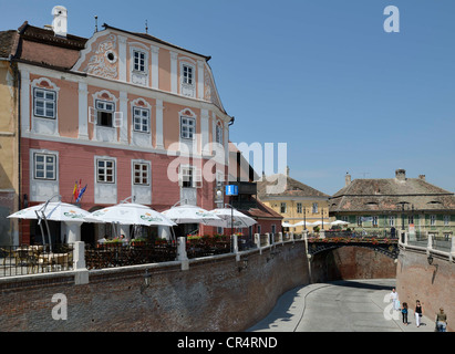 Liars' Bridge at Piata Mica Square, Sibiu, Romania, Europe Stock Photo