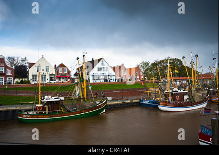 Harbour, Greetsiel, East Frisia, Lower Saxony, Germany, Europe Stock Photo