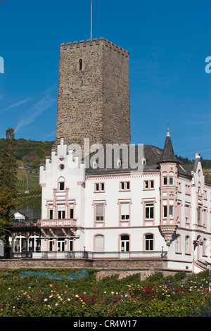 Broemserburg castle, Ruedesheim, Rheingau, Hesse, Germany, Europe Stock Photo