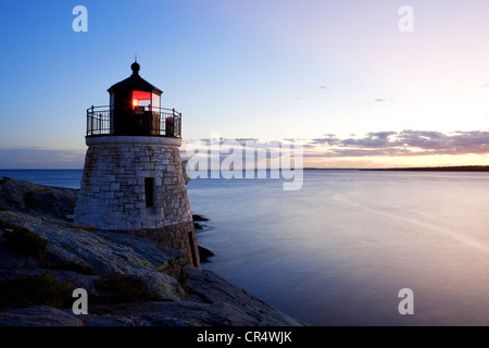 United States, Rhode Island, Newport, Castle Hill Lighthouse Stock Photo