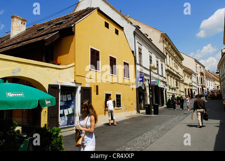 Hungary, Southern Transdanubia, Baranya County, Pecs, Ferencesek utca, street of historical centre Stock Photo