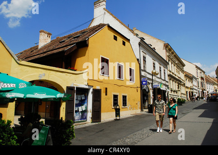 Hungary, Southern Transdanubia, Baranya County, Pecs, Ferencesek utca, street of historical centre Stock Photo