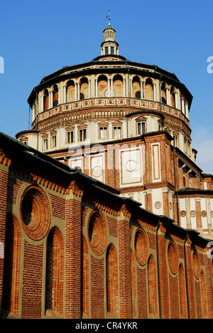 Italy, Lombardy, Milan, Santa Maria delle Grazie Church, cupola realized by Bramante Stock Photo