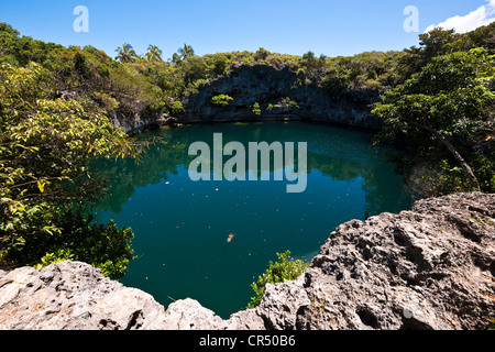 France, New Caledonia, Loyalty Islands, Ouvea Island, Turtle hole Stock Photo