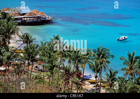 Saint Vincent and the Grenadines, Grenadines Islands, Moustique Island (aerial view) Stock Photo