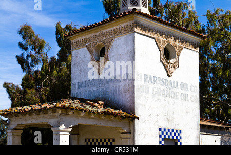 Old, abandoned Barnsdall Gas Station in Goleta near 'Santa Barbara' California Stock Photo