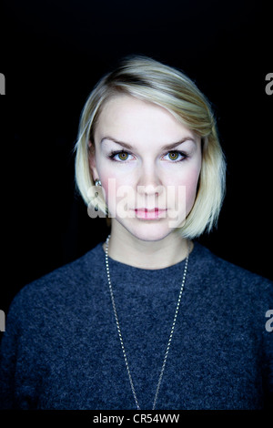 Blonde young woman, portrait Stock Photo
