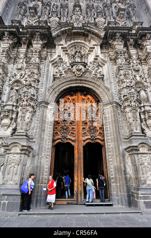 Portal of the Metropolitan Tabernacle next to the Metropolitan Cathedral of the Assumption of Mary of Mexico City Stock Photo