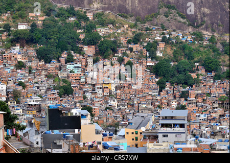 Favela, slums, Rocinha, Rio de Janeiro, Brazil, South America Stock Photo