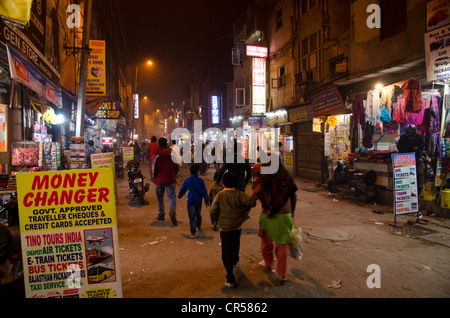 Shopping street in Paharganj, an urban suburb of New Delhi, India, Asia Stock Photo