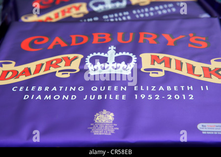 cadburys dairy milk special edition queen elizabeth diamond jubilee commemoration pack Stock Photo