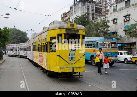 Trams, kolkata, west bengal, india, asia Stock Photo - Alamy