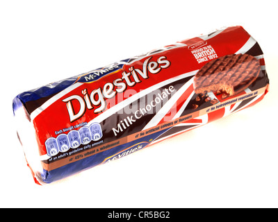 Milk Chocolate Digestive Biscuits Stock Photo