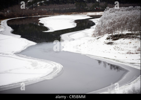 Norway, Lapland, Finnmark County, Karasjok, Karasjokka River Stock Photo