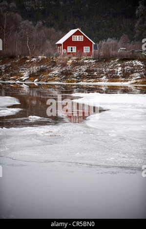 Norway, Lapland, Finnmark County, Karasjok, Karasjokka River Stock Photo
