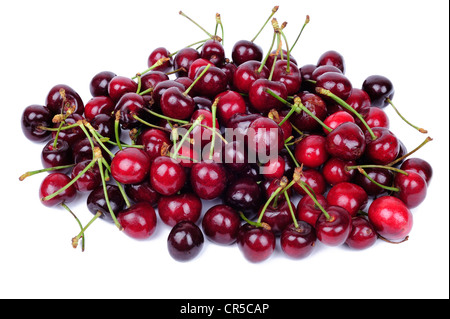 Cherry fruits isolated on white background Stock Photo