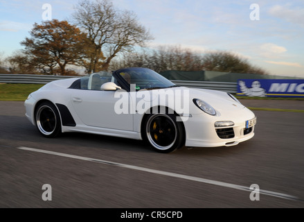 2011 Porsche 911 Speedster limited edition convertible sports car driving Stock Photo