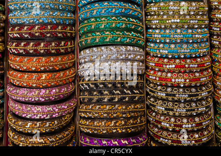 Indian glass bangles and Indian bangles, have a mythical meaning, Kolkata, West Bengal, India, Asia Stock Photo