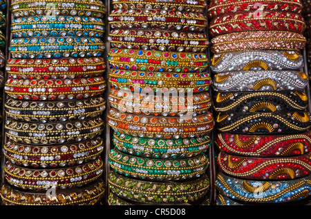 Indian glass bangles and Indian bangles, have a mythical meaning, Kolkata, West Bengal, India, Asia Stock Photo