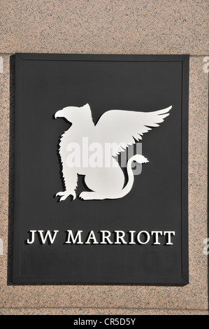 JW Marriott hotel logo Atlantica avenue Copacabana Rio de Janeiro Brazil South America Stock Photo