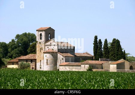Italy, Tuscany, near Pisa, church at the bottom of Monte Pisano Stock Photo