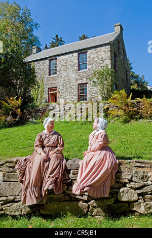 Canada, New Brunswick, Acadia, Fredericton, Kings Landing, recreated village, Maison Jones, house of 1838 Stock Photo