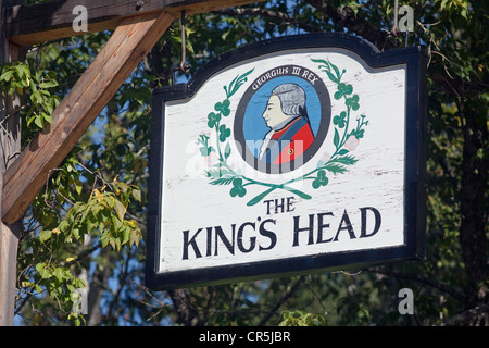 Canada, New Brunswick, Acadia, Fredericton, Kings Landing, recreated village, King's Head Inn Stock Photo