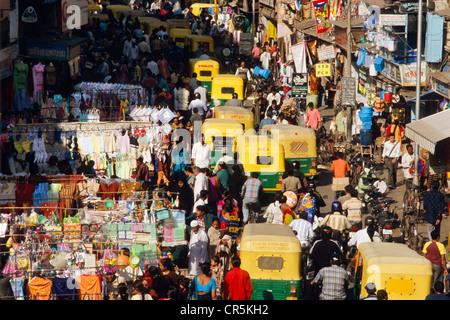 Heavy traffic in the capital of Gujarat, Ahmedabad, Gujarat, India, Asia Stock Photo