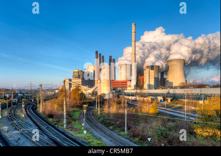 Braunkohlekraftwerk Neurath, lignite-fired power plant, Grevenbroich, North Rhine-Westphalia, Germany, Europe Stock Photo