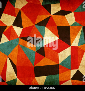 Abstract colorful triangle vintage background. Vector file layered for easy manipulation and coloring. Stock Photo