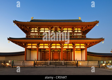 Japan, Honshu Island, Kinki Region, city of Nara, site of the Imperial Palace of Heijo, the Suzaku Gate Stock Photo