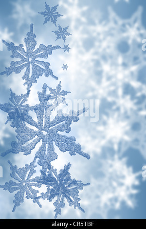 Abstract blue christmas background with snowflakes Stock Photo - Alamy