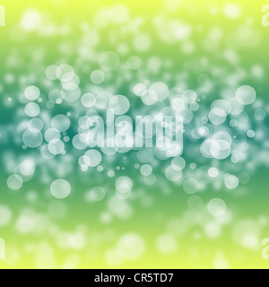 Abstract yellow and green background with glittering lights Stock Photo