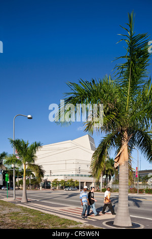 United States, Florida, Miami, city centre, Adrienne Arsht Center for the Performing Arts conceived by Argentinian architect Stock Photo