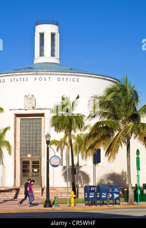 United States, Florida, Miami Beach, South Beach, post office built in 1937 Stock Photo