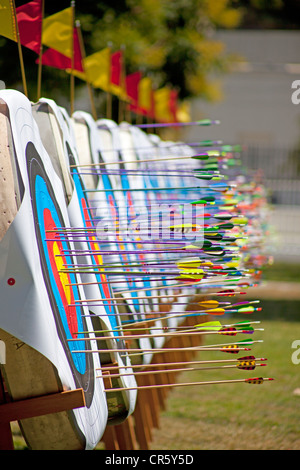 Arrows in  archery targets Stock Photo