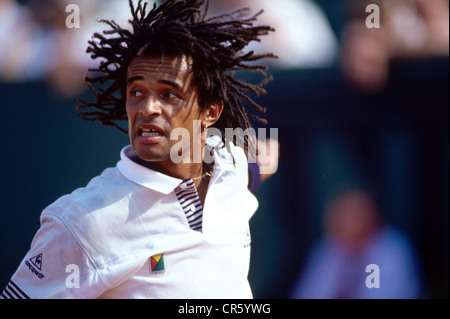 Noah, Yannick, * 18.5.1960, French athlete (Tennis), portrait, French Open, Roland Garros, Paris, 1990, , Stock Photo