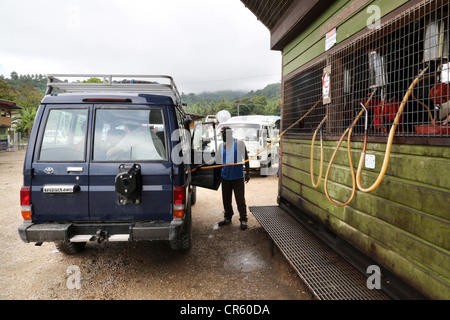 Fuel station in Arawa, Autonomous Region of Bougainville, Papua New Guinea Stock Photo