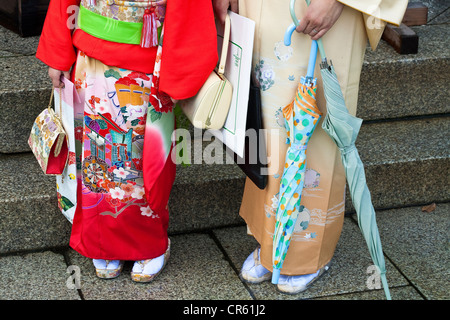 Japan, Honshu Island, Tokyo, Meiji Jingu Shinto Shrine dedicated to the Meiji Emperor and his spouse Shoken, ceremony of Stock Photo