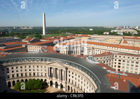 United States, Washington DC, The Mall with Washington Monument Stock Photo