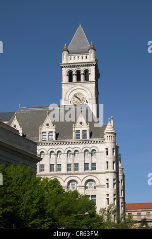 United States, Washington DC, Downtown, Pennsylvania Avenue, Old Post Office Stock Photo