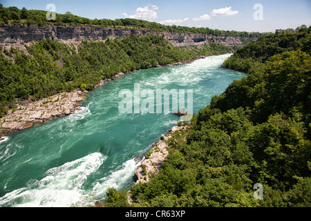 View of the wirlpools from the Spanish Cable car. Niagara Falls. Ontario.Canada. Stock Photo