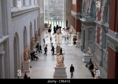 United States, New York City, Manhattan, East Side, Metropolitan Museum of art (MET), courtyard of European sculptures Stock Photo