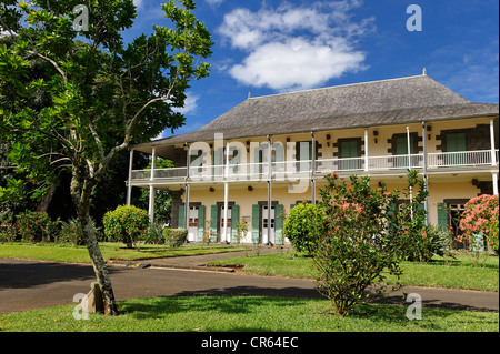 Mauritius, Pamplemousses District, Pamplemousses Garden, Colonial House in the heart of 25 hectares of plants Stock Photo