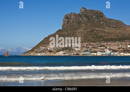 South Africa, Western Cape, Cape Peninsula, Hout Bay, saling boat at sea Stock Photo