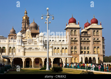 India, Karnataka State, Mysore, Maharaja Palace Stock Photo