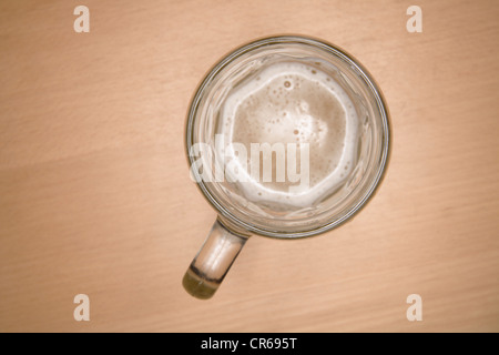 Empty beer mug on table, close up Stock Photo