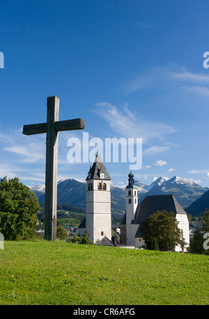 Austria, Tyrol,Kitzbuehel, View of Parish church Stock Photo